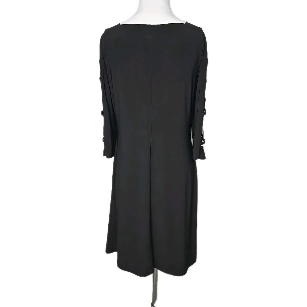 MSK Black Dress Open‎ Shoulder Sheath Size Small S Pullover